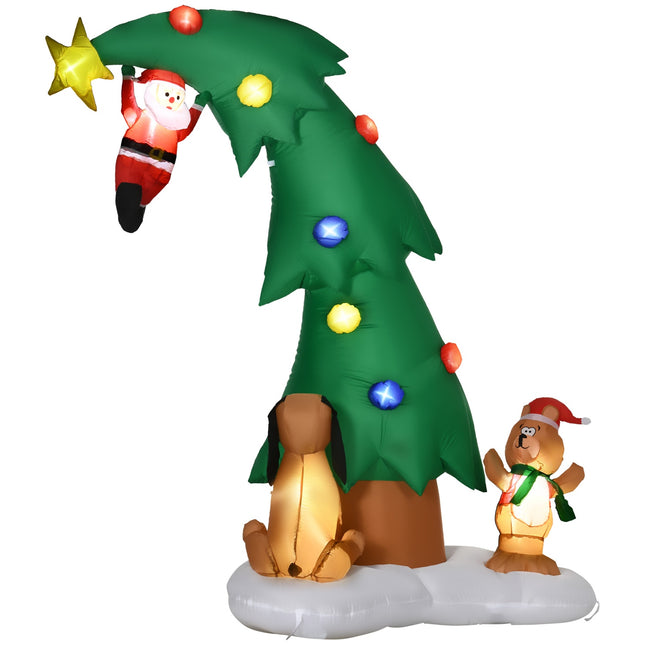Inflatable 223 Cm Santa Claus with LED lights - Christmas decoration