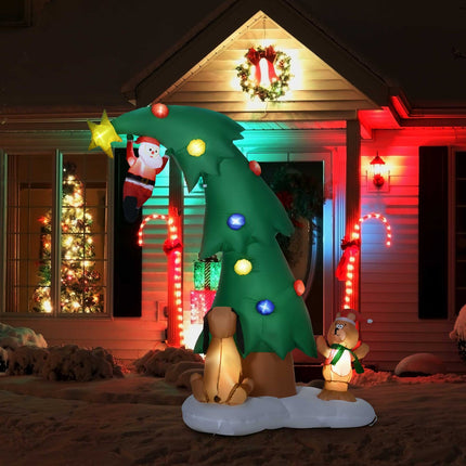 Nafukovací Santa Claus 223 Cm s LED osvětlením - vánoční dekorace