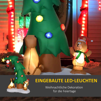 Nafukovací Santa Claus 223 Cm s LED osvětlením - vánoční dekorace