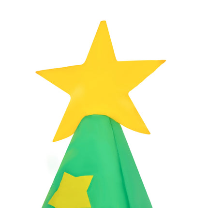 Inflatable 210cm Christmas tree with LED Santa and snowman