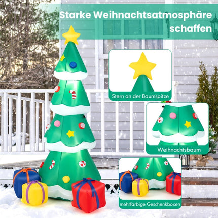 Aufblasbarer Weihnachtsbaum mit LED-Beleuchtung, 180cm