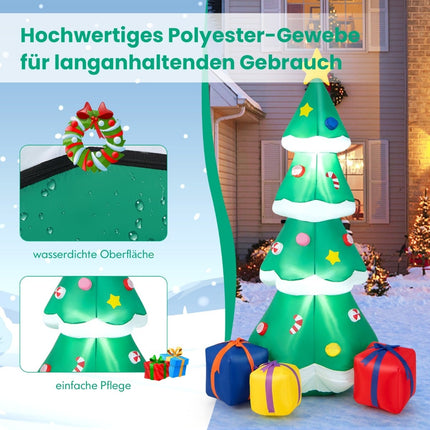Aufblasbarer Weihnachtsbaum mit LED-Beleuchtung, 180cm