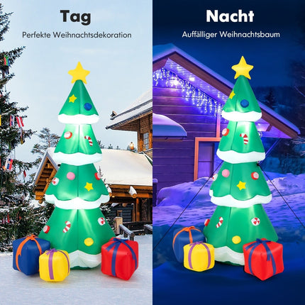 Aufblasbarer Weihnachtsbaum mit LED-Beleuchtung, 180cm