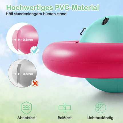 Nafukovací kopulová houpačka pro děti 88", kutálecí dětská houpačka, růžová + zelená
