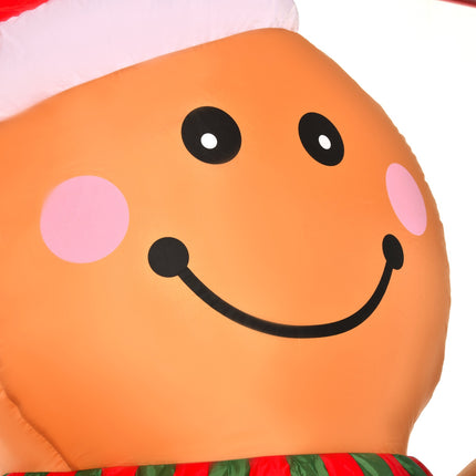 Nafukovací perníček se světly, 2.4M, odolný vůči počasí