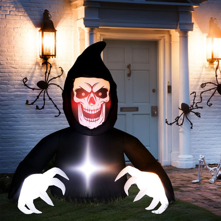 Nafukovací halloweenská smrtka s LED osvětlením a dmychadlem