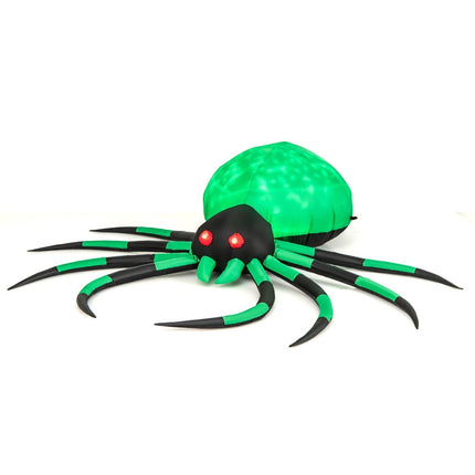 Nafukovací halloweenský pavouk, otáčivé LED osvětlení, 200cm