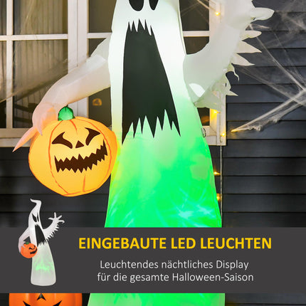 Inflatable LED Ghost with Pumpkin – 180 cm Halloween Decor