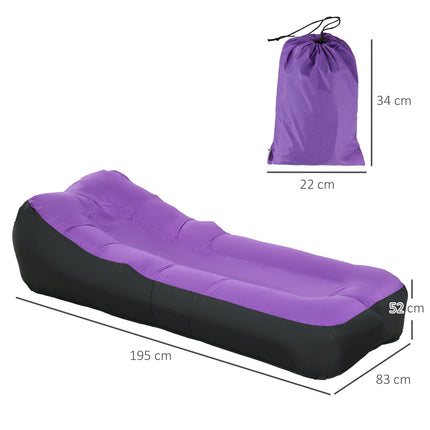 Nafukovací voděodolné lehátko, samonafukovací, nosnost 200 kg