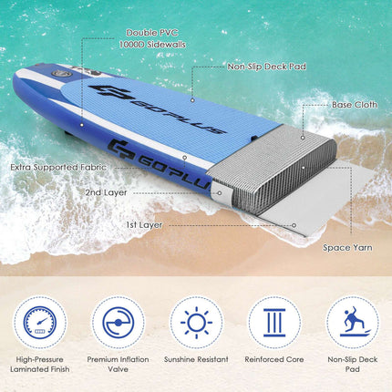 Nafukovací paddleboard 10.6 ft, nastavitelné pádlo, pumpa