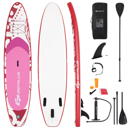 Nafukovací paddleboard 325x76x16cm, set, růžová