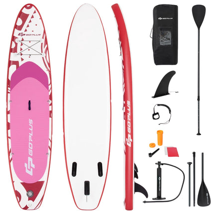 Nafukovací paddleboard 325x76x16cm, set, růžová