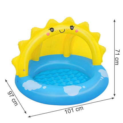 Inflatable Paddling Pool for Children 101 cm, Vinyl, 26 L, Repair Patch