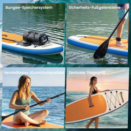 Nafukovací SUP board set s pádlem, ploutví a batohem