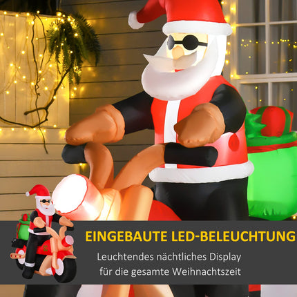 Nafukovací venkovní dekorace Santa Claus s LED osvětlením, 1.65m