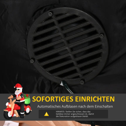 Nafukovací venkovní dekorace Santa Claus s LED osvětlením, 1.65m