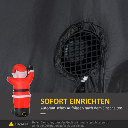 Nafukovací Santa Claus s LED osvětlením, 240cm, venkovní