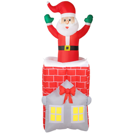 Nafukovací Santa v komíně s LED světly a dmychadlem