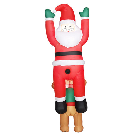 Nafukovací Santa se psem a LED světly, 214 cm