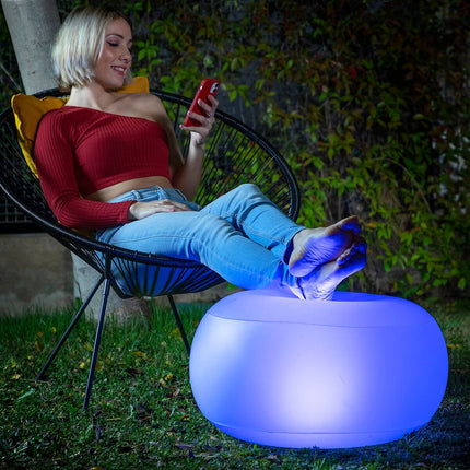 Nafukovací sedák s vícebarevným LED a dálkovým ovládáním Pulight InnovaGoods