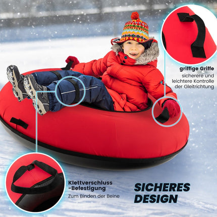 Inflatable Snow Tube 100cm with Pump & Tow Rope