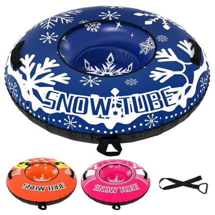 Inflatable Snow Tube 42 Inch With Detachable Tow Strap
