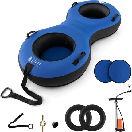 Aufblasbarer Schneereifen für 2 Personen, 200 cm, strapazierfähig, Blau