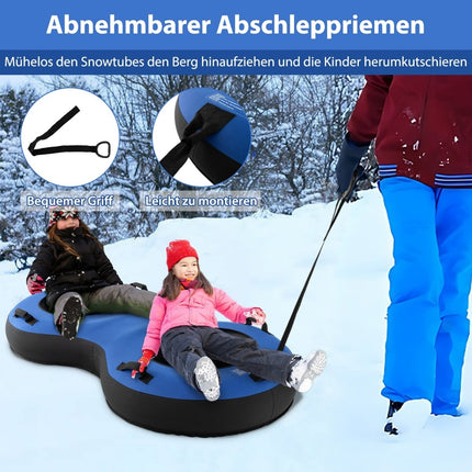 Aufblasbarer Schneereifen für 2 Personen, 200 cm, strapazierfähig, Blau