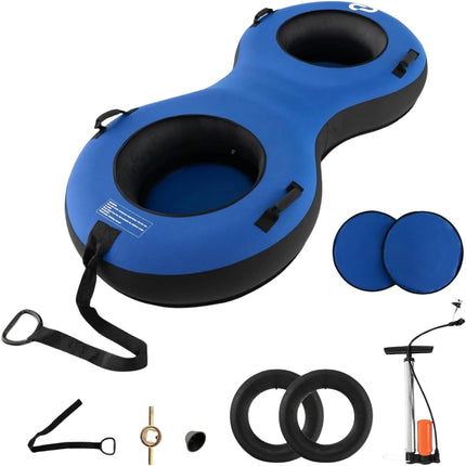Aufblasbarer Schneereifen für 2 Personen, 200 cm, strapazierfähig, Blau