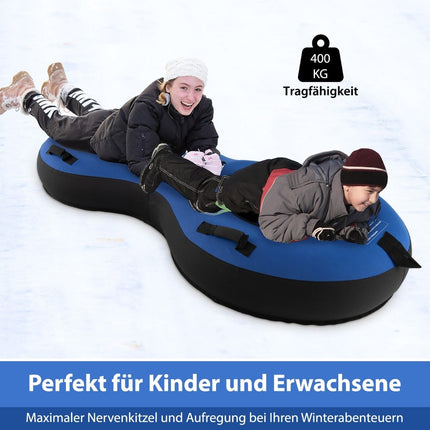 Aufblasbarer Schneereifen für 2 Personen, 200 cm, strapazierfähig, Blau