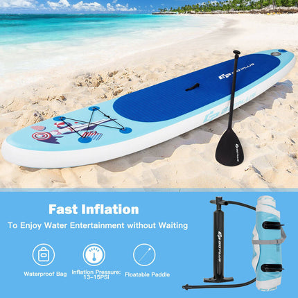 Nafukovací paddleboard 10 Ft, pádlo, pumpa, batoh