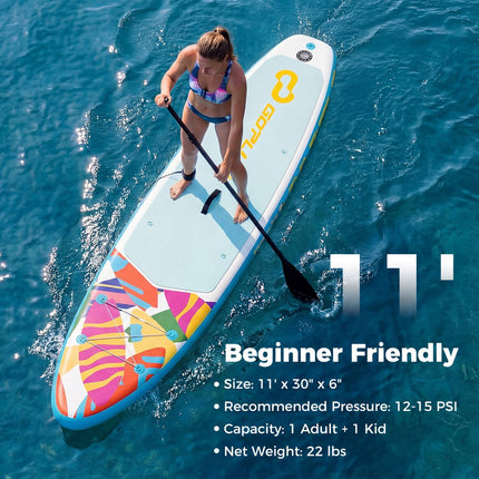 Nafukovací paddleboard 11 Ft, batoh, úchyty pro kajak