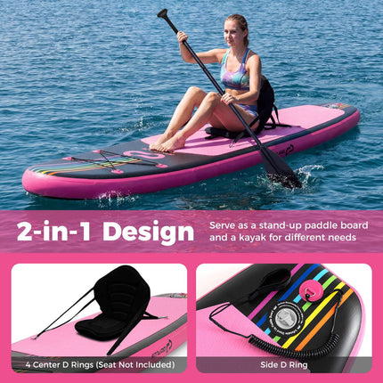 Inflatable Stand Up Paddle Board 11 ft, Backpack, Kayak