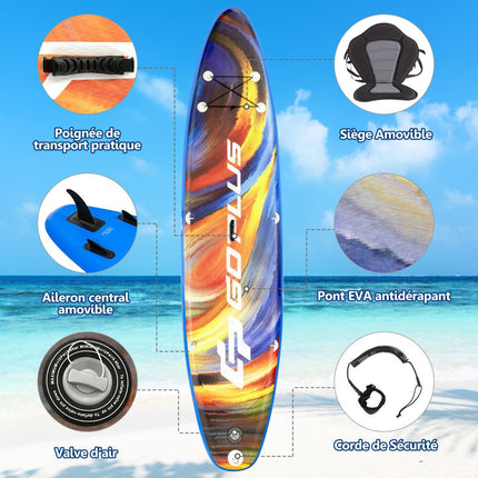 Nafukovací paddleboard 320cm, sedačka, 150kg