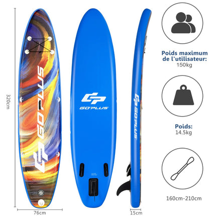 Nafukovací paddleboard 320cm, sedačka, 150kg