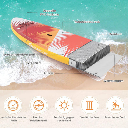 Nafukovací paddleboard 335 x 76 x 15 cm, oranžová