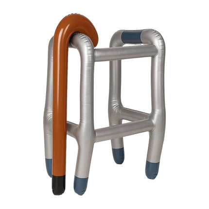 Nafukovací sada chodítko a hůl s pumpou, kostýmový doplněk