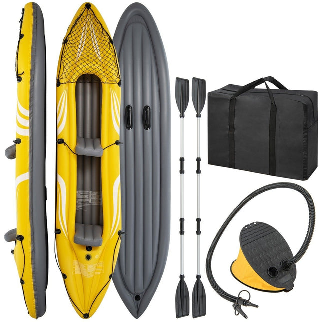 Inflatable kayak for 2 people tandem kayak with removable seats 357 × 80 × 38 cm