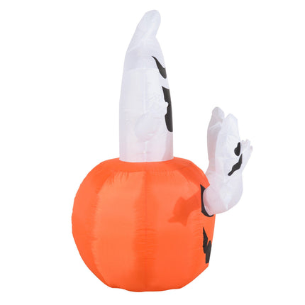 Nafukovací halloweenská dekorace duch s LED, 120x180 cm