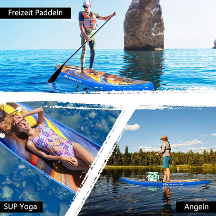 Nafukovací paddleboard, rozšířené prkno 320 x 76 x 15 cm, motiv hvězdné oblohy, barevný