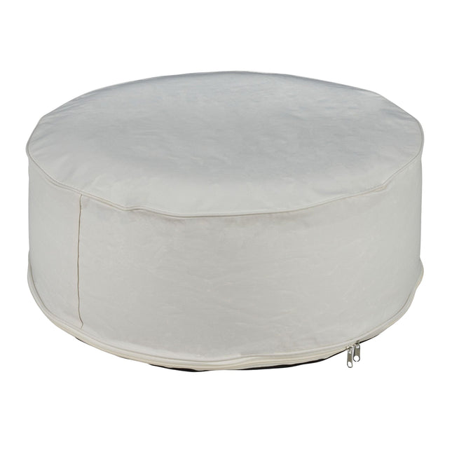 Inflatable stool in cream white