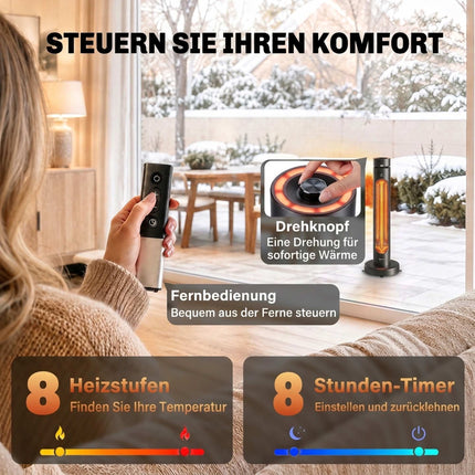 Infrared Patio Heater 2000W, Oscillating, Remote Control