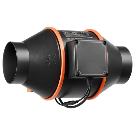 Inline Duct Fan 4 Inch, 205 CFM EC Motor, App Control