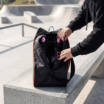 Inline Skate Bag – One-Shoulder 420D Nylon, Orange