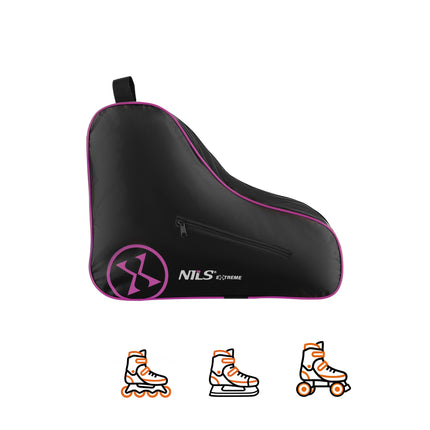 Inline Skate Bag, Pink, 420D Nylon, Zip Pocket