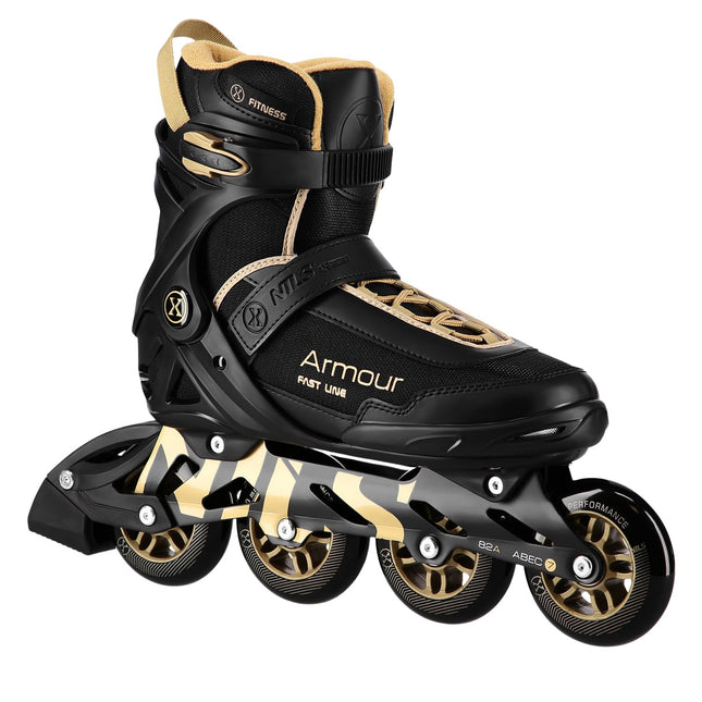 Inline Skates, Black Gold, Size 43, Protective Armour
