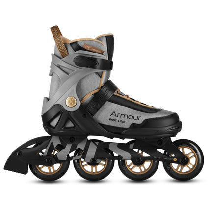 In-line brusle, velikost 45, kolečka 90mm, ABEC-7, brzda