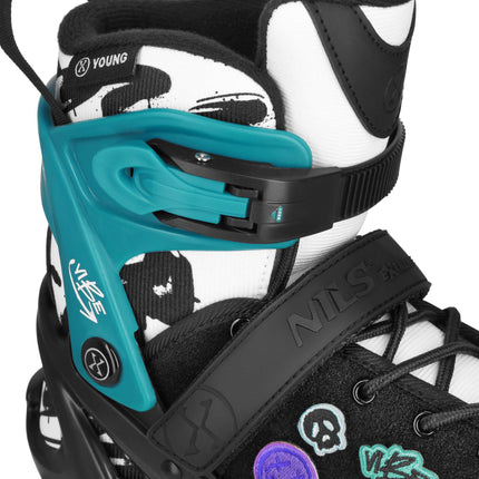 Inline Skates, Turquoise, Size L (40-43), ABEC-5 Bearings