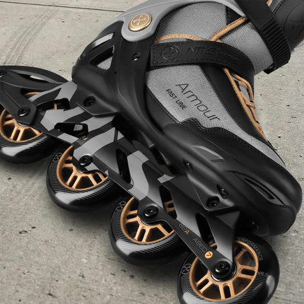 Inline Skates With Brake, ABEC-7, Dark Gray Size 43