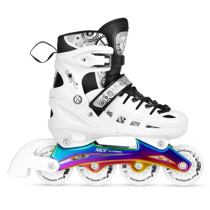 Inline and Ice Skates, White LED, Size M (35-38)